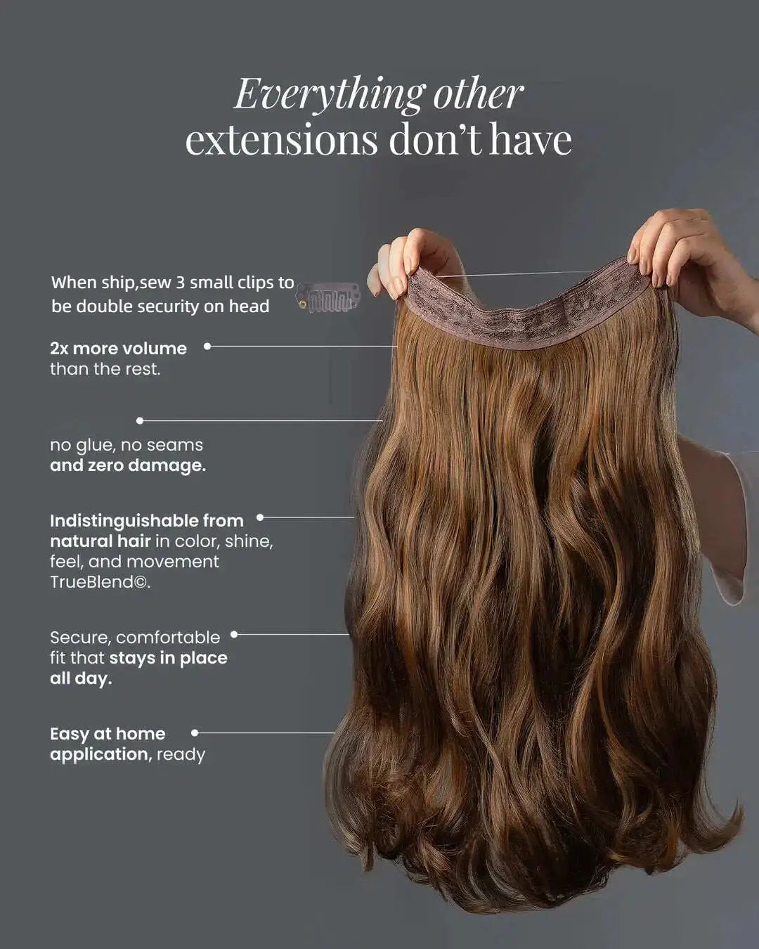Halo Hair - Dark Brown