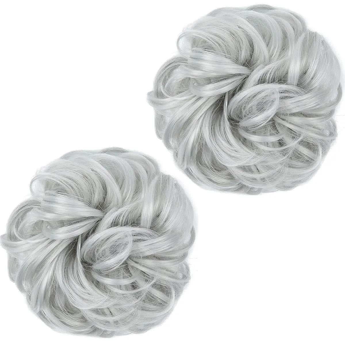Hair Bun - Light Silver Grey